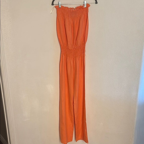 Young Fabulous & Broke Orange Sleeveless Jumpsuit - Picture 1 of 2